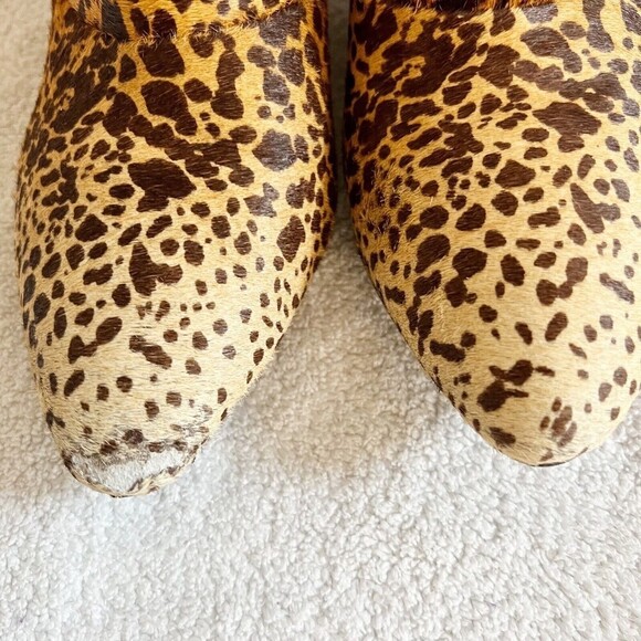 Matisse Womens Teddy Leather Fur Wedge Ankle Boot Bootie Sz 9 Pointed Toe *Read - Picture 6 of 14